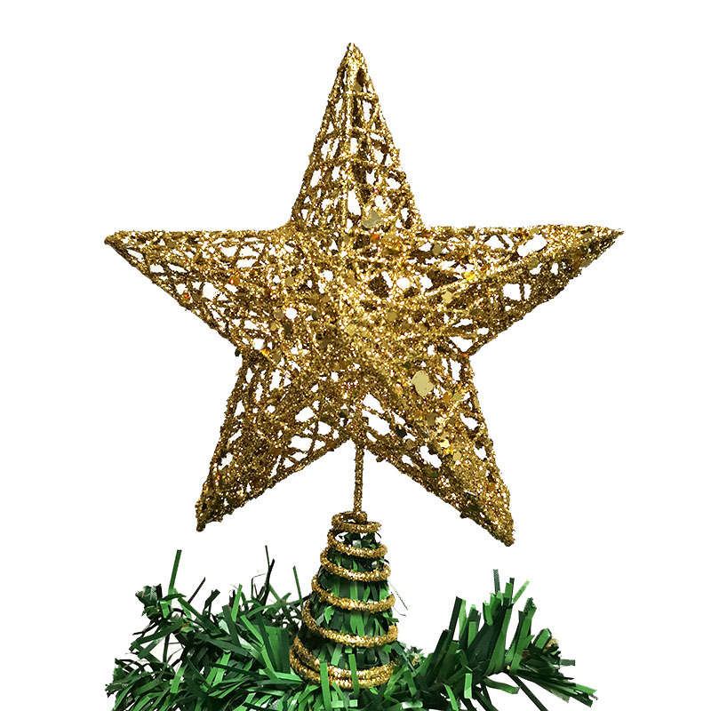 Star Tree Topper - 1 stücke 15*20cm Gold Glitter Weihnachten