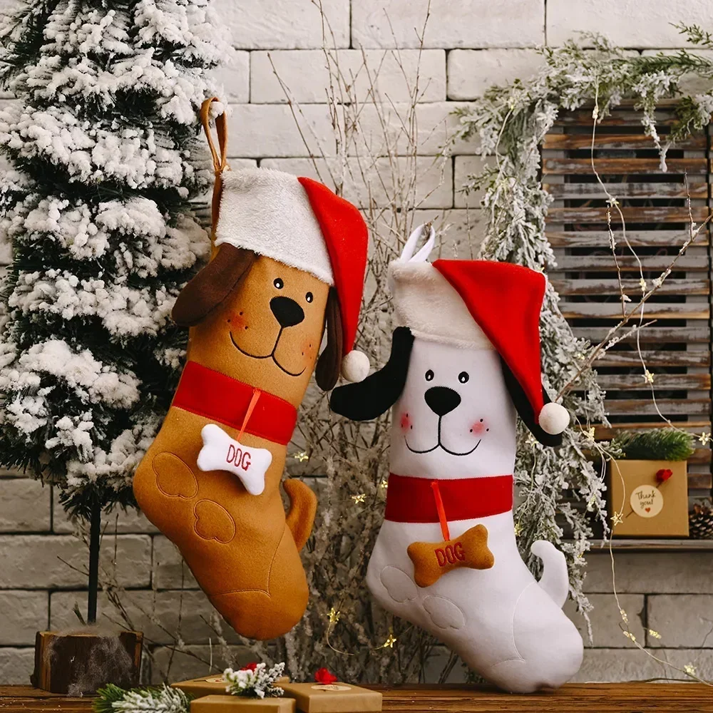 Christmas Stocking Hanging - Hunde knochen form Weihnachts strümpfe Weihnachts
