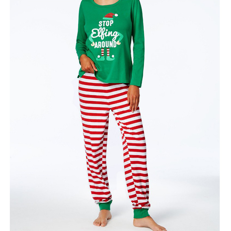 Elf Costume Christmas - Weihnachts-Paar-Pyjama-Sets für Damen und Herren mit