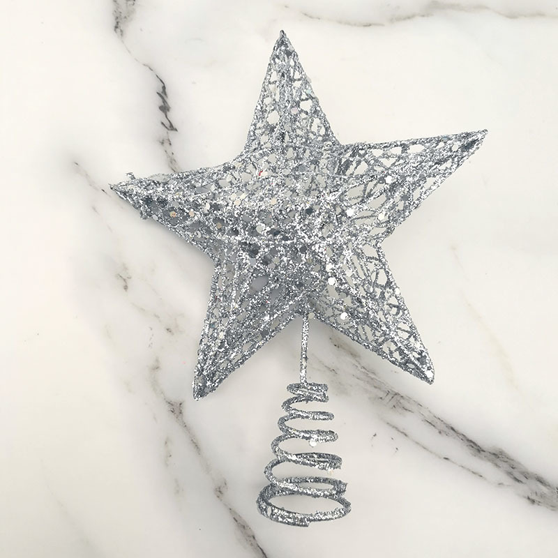 1 stücke 15*20cm Gold Glitter  – Star Tree Topper Bewertung und Preis