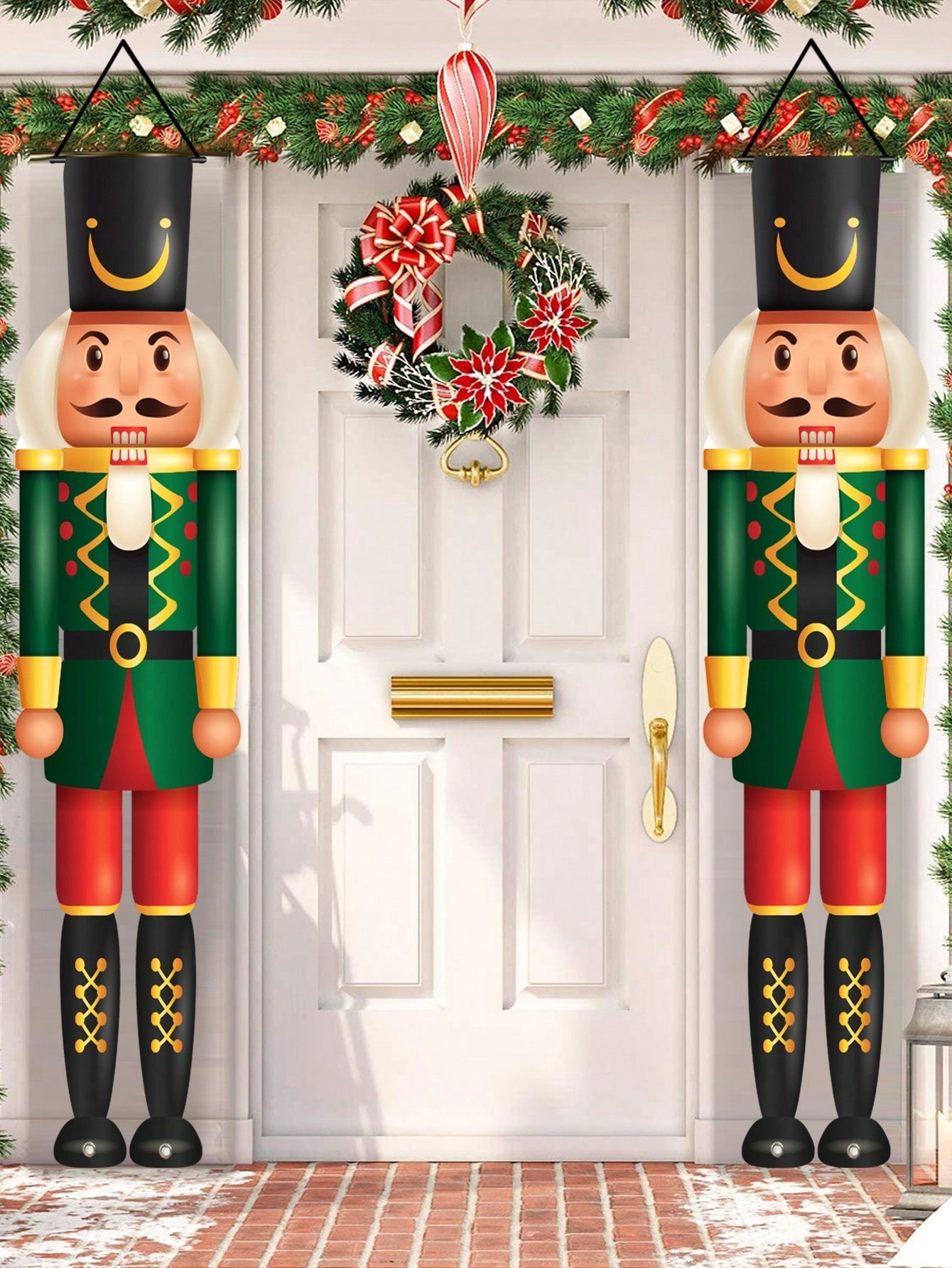 Weihnachts-Veranda-Banner mit  – Nutcracker Figurine Bewertung und Preis
