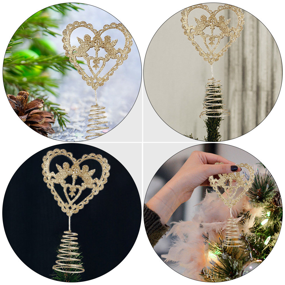 2 Stücke Weihnachtsbaum-Herzfo – Star Tree Topper Bewertung und Preis