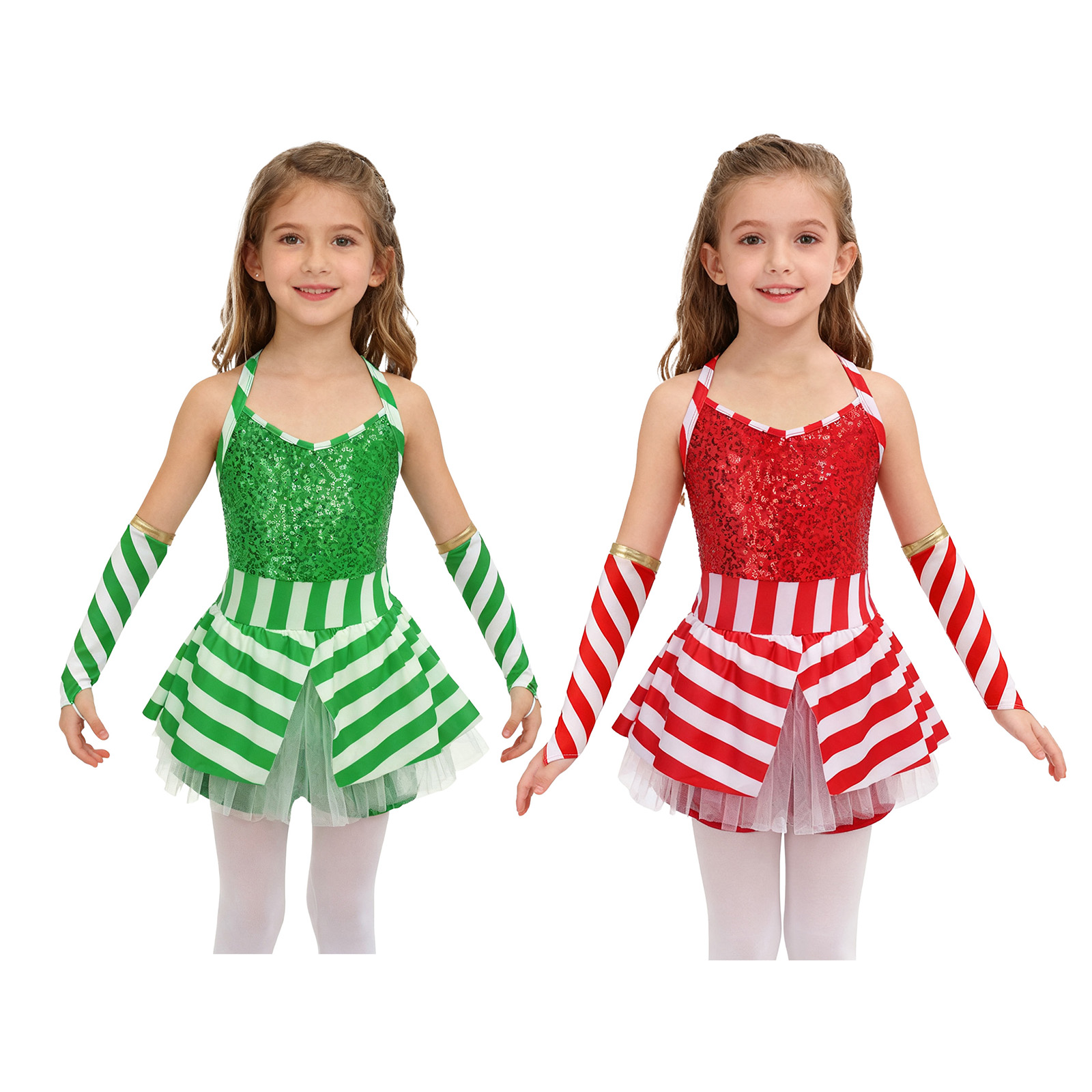 Mädchen Weihnachten Candy Cane – Elf Costume Christmas Bewertung und Preis