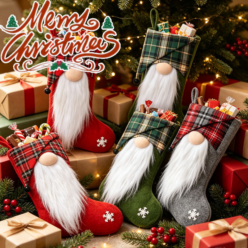 1-4 Stück Weihnachts-Geschenkt – Christmas Stocking Hanging Bewertung und Preis